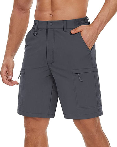 Men's Grey 5 Pocket Casual Cargo Shorts