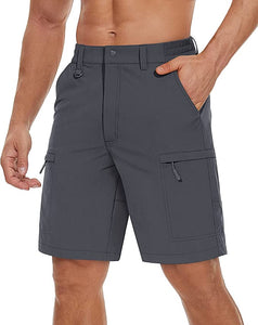 Men's Orange 5 Pocket Casual Cargo Shorts