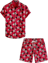 Load image into Gallery viewer, Men&#39;s Hawaiian Red 2pc Short Set