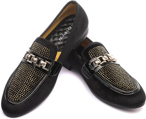 Men's Formal Beige Velvet Fashionable Dress Loafer Shoes