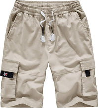 Load image into Gallery viewer, Men&#39;s Causal Cargo Pocket Beige Shorts