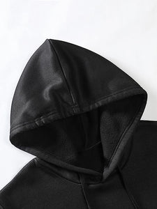 Men's Casual Drawstring Black Tokyo Long Sleeve Hoodie