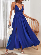 Load image into Gallery viewer, Bella Blue Sleeveless Summer Slit Maxi Dress