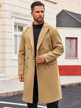 Load image into Gallery viewer, Men&#39;s Business Trench Wool Pea Gray Coat