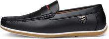 Load image into Gallery viewer, Men&#39;s Italian Style Black Vegan Leather Moccasin Loafers