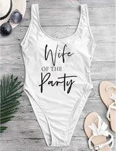 Load image into Gallery viewer, Party Bachelorette White One Piece Swimsuit