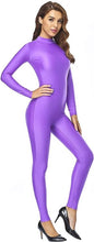 Load image into Gallery viewer, Black Long Sleeve Zip Back Leotard Jumpsuit