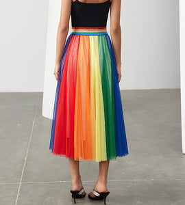 Prestigious Tulle Unicorn Pleated Flowy Maxi Skirt