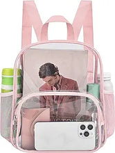 Load image into Gallery viewer, Back To School Purple Clear Backpack