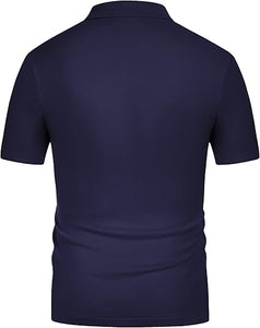 Men's Knit Breathable Short Sleeve Light BlueShirt