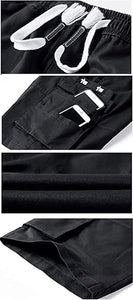 Men's Causal Cargo Pocket Black Shorts