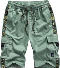 Load image into Gallery viewer, Men&#39;s Causal Cargo Pocket Pea Green1 Shorts