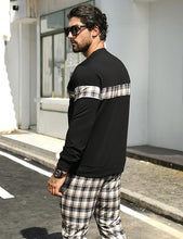 Load image into Gallery viewer, Men&#39;s Black &amp; White Plaid Sweatsuit and Pants Jogger Set