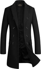 Load image into Gallery viewer, The New Yorker Grey Wool 4 Button Long Sleeve Double Breasted Trench Coat