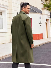 Load image into Gallery viewer, Men&#39;s Casual Winter Long Trench Green Coat