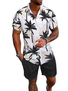 Men's Tropical Short Sleeve Shirt & Shorts Set