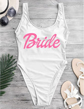 Load image into Gallery viewer, Bride Bachelorette White One Piece Swimsuit