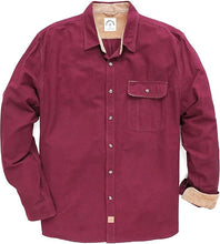 Load image into Gallery viewer, Men&#39;s Brushed Cotton Long Sleeve Red-Black Flannel Shirt