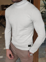 Load image into Gallery viewer, Men&#39;s Soft Knit Beige Stylish Turtleneck Sweater