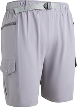 Load image into Gallery viewer, Men&#39;s Lightweight Cargo Grey Shorts