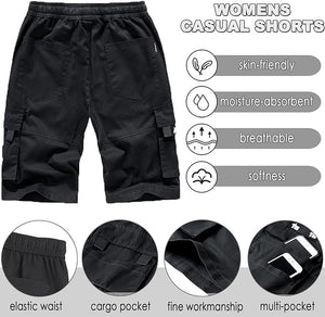 Men's Causal Cargo Pocket Khaki Shorts