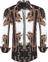 Load image into Gallery viewer, Men&#39;s Fashion Luxury Printed Geometric Print Long Sleeve Shirt