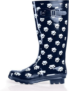 Navy Blue Waterproof Rain Boots Water Shoes