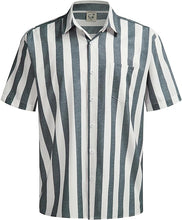 Load image into Gallery viewer, Men&#39;s Vacation Striped Summer Short Sleeve Gray-1 Striped Shirt