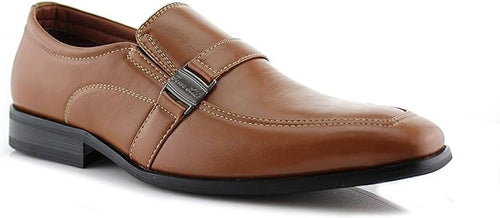 Men's Leather Brown Penny Loafer Dress Shoes