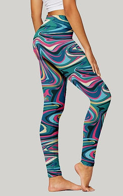 High Waist Fusion Printed Stretch Leggings