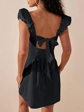Load image into Gallery viewer, Ruched Pink Sleeveless Backless Mini Dress