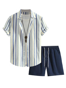 Men's Tropical Short Sleeve Shirt & Shorts Set