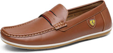 Load image into Gallery viewer, Men&#39;s Italian Style Tan Vegan Leather Moccasin Loafers