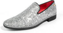 Load image into Gallery viewer, Men&#39;s Red Sparkle Sequin Loafer Dress Shoes