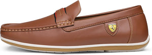 Men's Italian Style Brown Vegan Leather Moccasin Loafers
