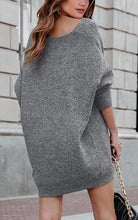 Load image into Gallery viewer, Grey Casual Oversized Pullover Sweaters Dress