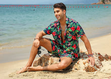 Load image into Gallery viewer, Casual Men&#39;s Blue Vacation Style Shirt &amp; Shorts Set