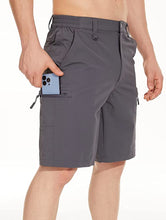 Load image into Gallery viewer, Men&#39;s Sage Green 5 Pocket Casual Cargo Shorts