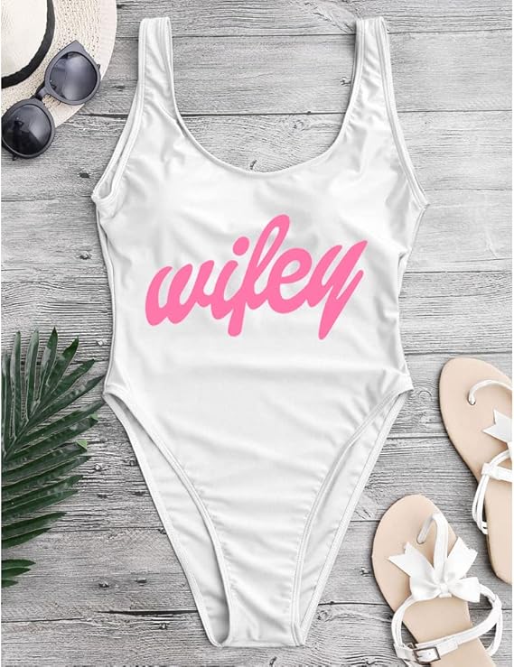 Wifey Bachelorette White One Piece Swimsuit