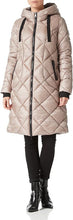 Load image into Gallery viewer, Windproof Black Thick Diamond Quilted Long Sleeve Hooded Winter Coat