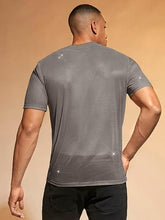 Load image into Gallery viewer, Men&#39;s Gray Mesh Short Sleeve Shirt