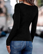 Load image into Gallery viewer, Asymmetrical Knit White Long Sleeve Sweater Top