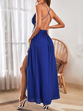Load image into Gallery viewer, Bella Blue Sleeveless Summer Slit Maxi Dress