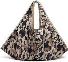 Load image into Gallery viewer, Gold Textured Faux Leather Reversible Hobo Handbag