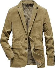 Load image into Gallery viewer, Vintage Khaki Corduroy Long Men&#39;s Sport Coat