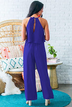 Load image into Gallery viewer, Chic Blue Sleeveless Summer Wide Leg Jumpsuit