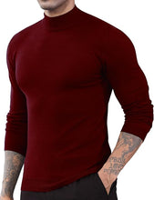 Load image into Gallery viewer, Men&#39;s White Soft Knit Mock Neck Long Sleeve Sweater