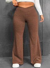 Load image into Gallery viewer, Plus Size Dark Grey Knit Flare Pants