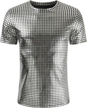 Load image into Gallery viewer, Men&#39;s Square Gold Disco Short Sleeve Shirt