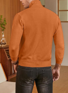 Men's Soft Knit Beige Stylish Turtleneck Sweater